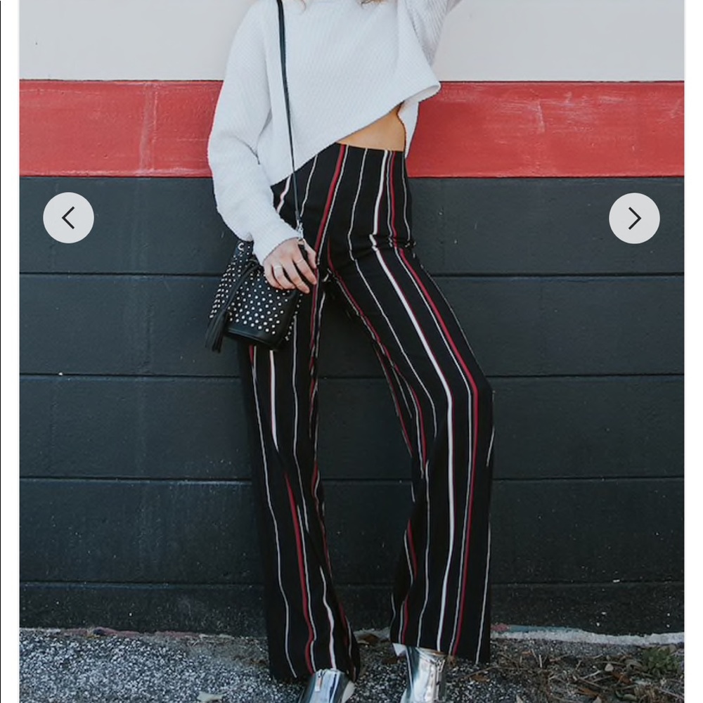 F21 Stripped Plazzo Pants